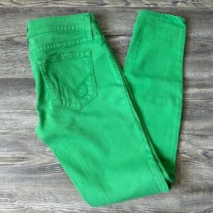BEBE green skinny jeans